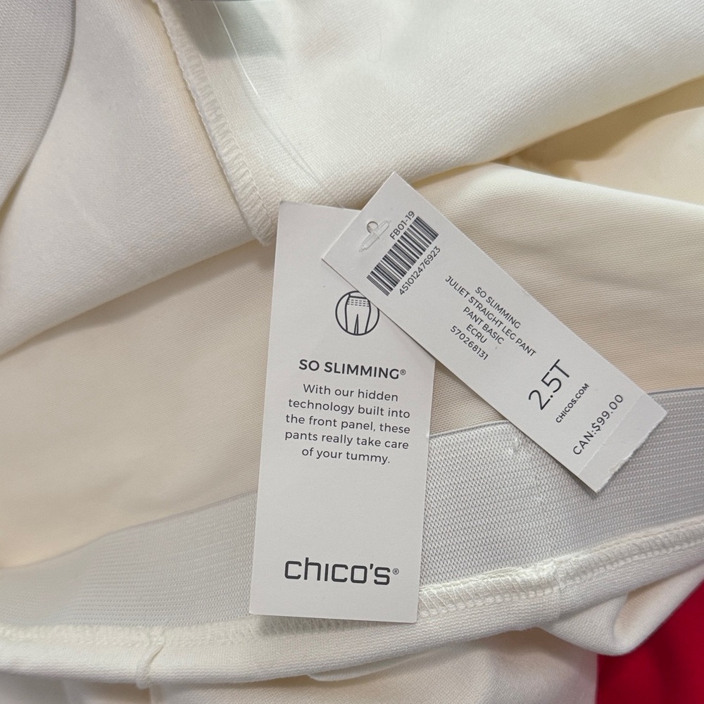 Chico's Classic Cream Women's Trousers - Picture 4 of 4